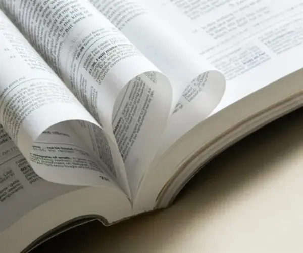 Bibel papier gegen reguläres Papier